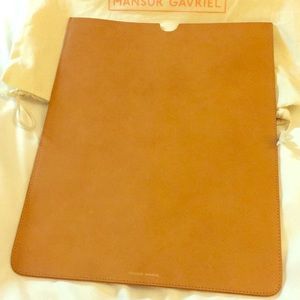 Mansur Gavriel brand new Cammello 13” sleeve